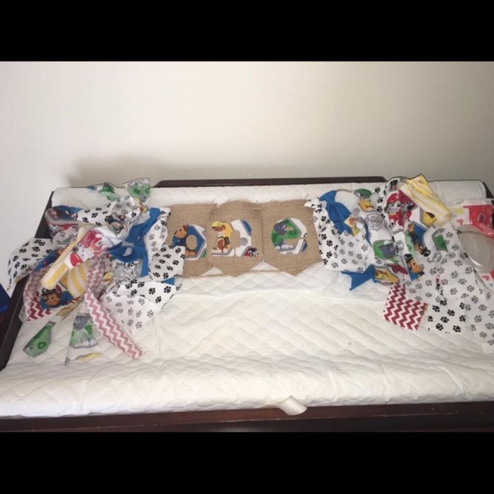 Paw patrol 1st birthday highchair banner